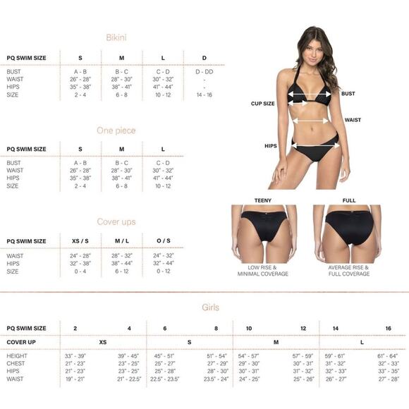 PilyQ Water Lilly Color Block Banded Teeny Cut Bikini Bottom NWT - Picture 6 of 6